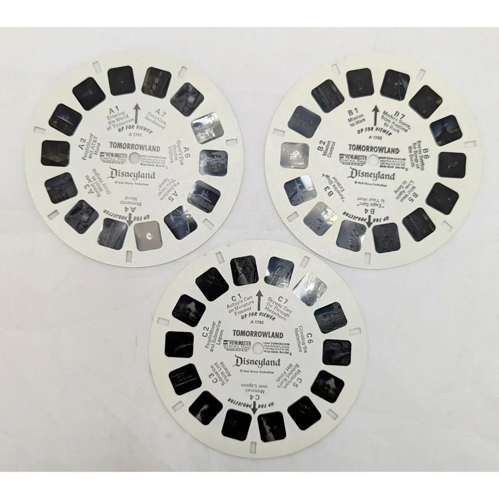 Vintage View-Master The Wonderful World Of Disneyland Tomorrowland 3 Reel Pack